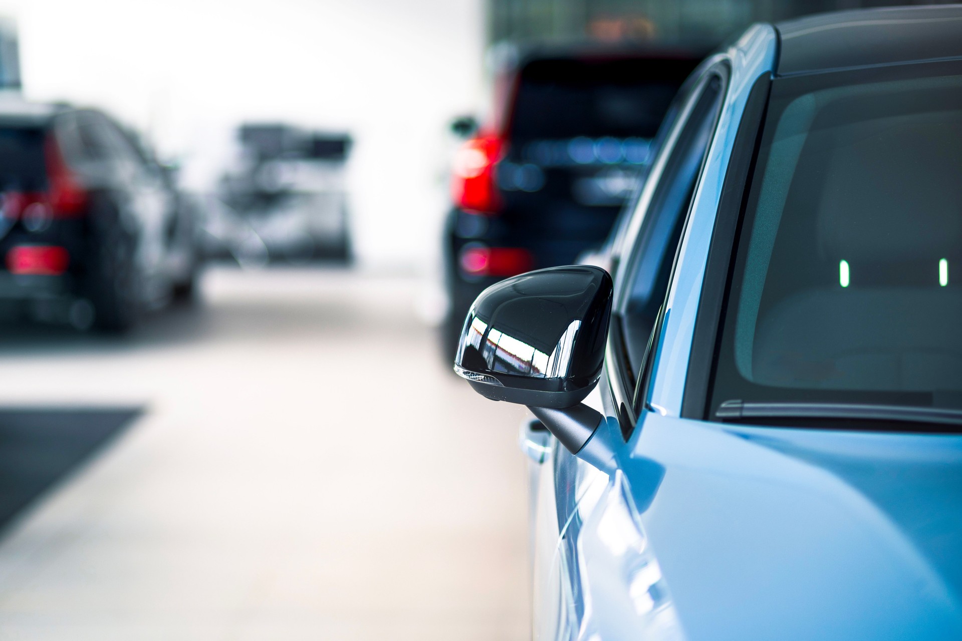 New cars at dealer showroom